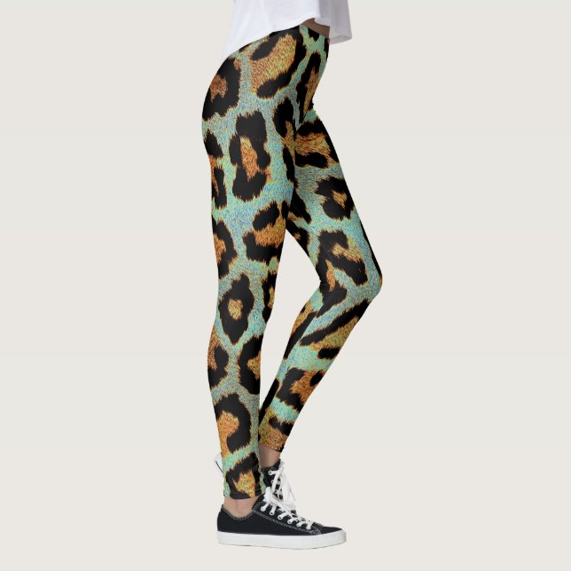 leggings legal de bronzeamento e impressão leopard (Direita)