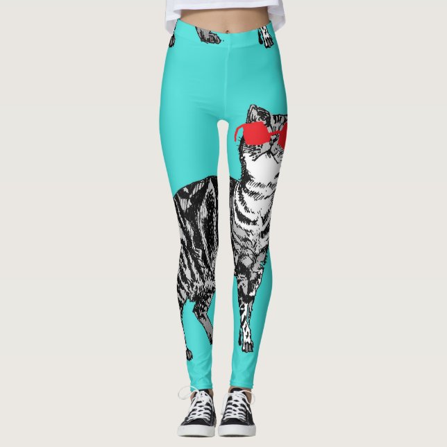 Leggings Legal de Negra e Aqua (Frente)