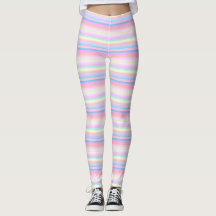 Leggings listradas criativas de coloração suave de
