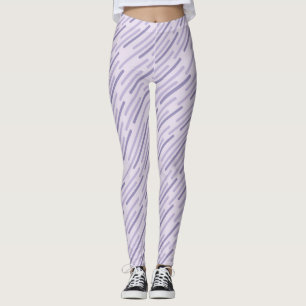 Leggings listradas diagonais roxas