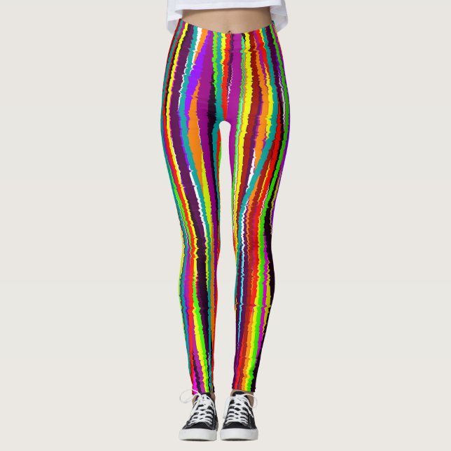 Leggings Listradas Estilo Boêmio (Frente)