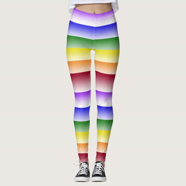 Leggings Listras de Arco-Íris (Frente)