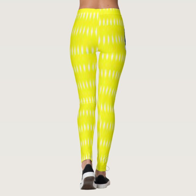 Leggings Longos Amarelos e Brancos (Verso)