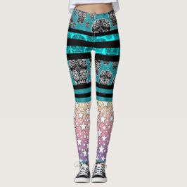 Leggings Loucas de Caveira e Estrela