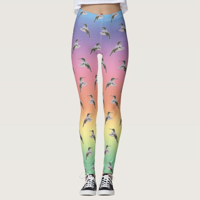 Leggings Loucura Beija-flor (Arco-íris) (Frente)