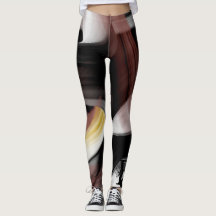 Leggings Malhação Abstrato Art Black Powdery