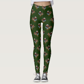 Leggings Mandarin Frenzy (Verde Escuro)