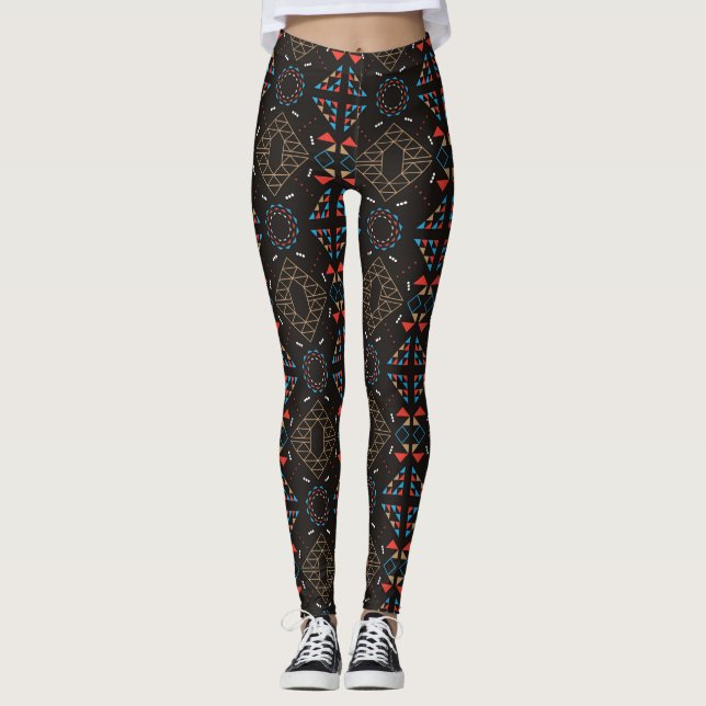 Leggings Marinhas Asttec Indígenas (Frente)