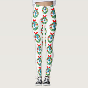 leggings marinhas de natal alegres