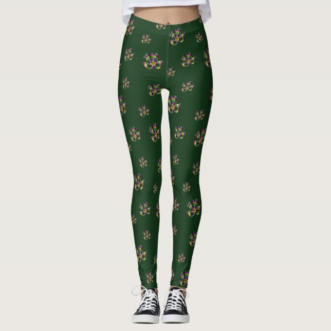 Leggings Máscara de Mardi Gras (Frente)