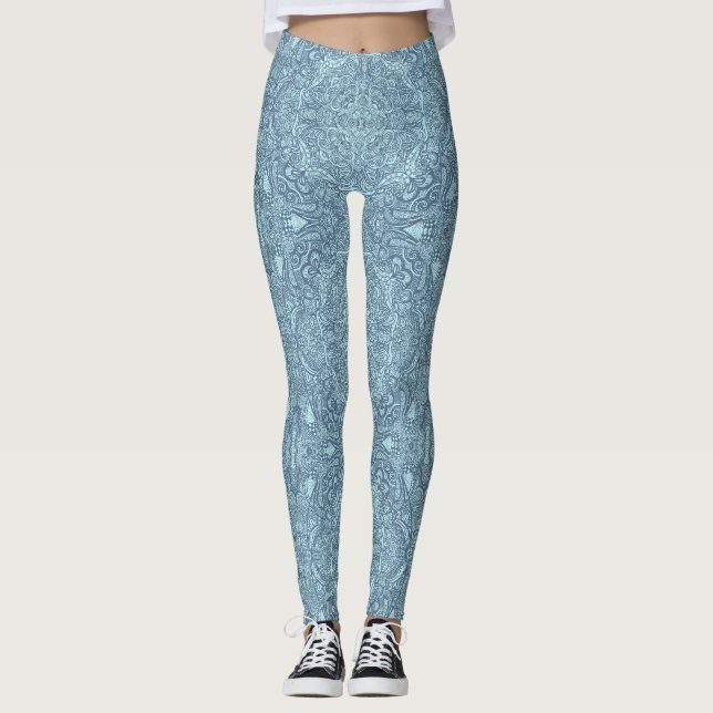 Leggings Medalhão Azul (Frente)