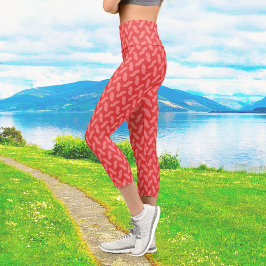 Leggings Médias De Capri Candy Cane