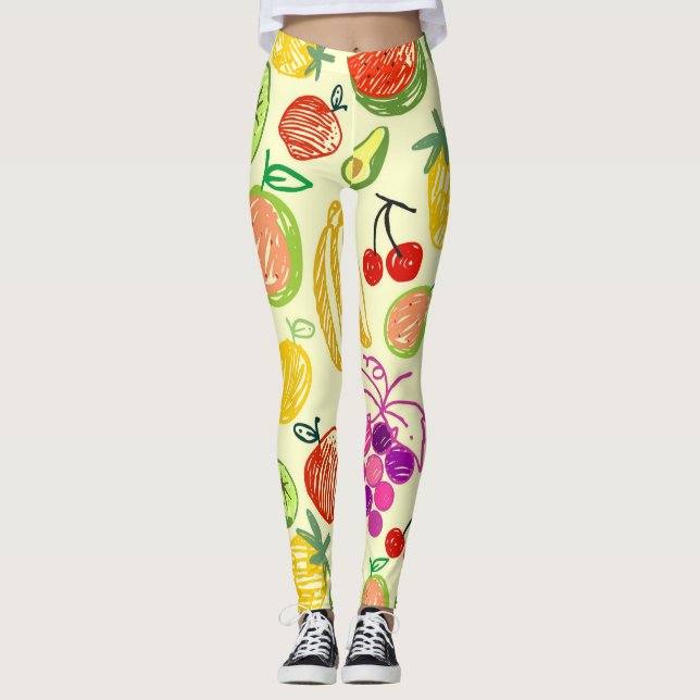 Leggings mistas de frutas (Frente)