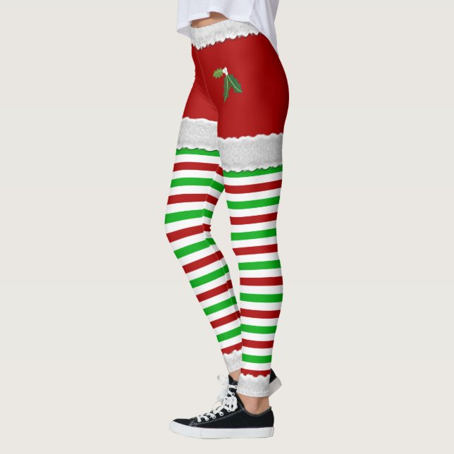 Leggings Mistletoy de Natal (Esquerda)