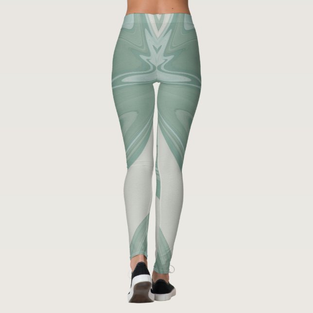 Leggings Modernas de Daisy Capri com Enorme Marca  (Verso)