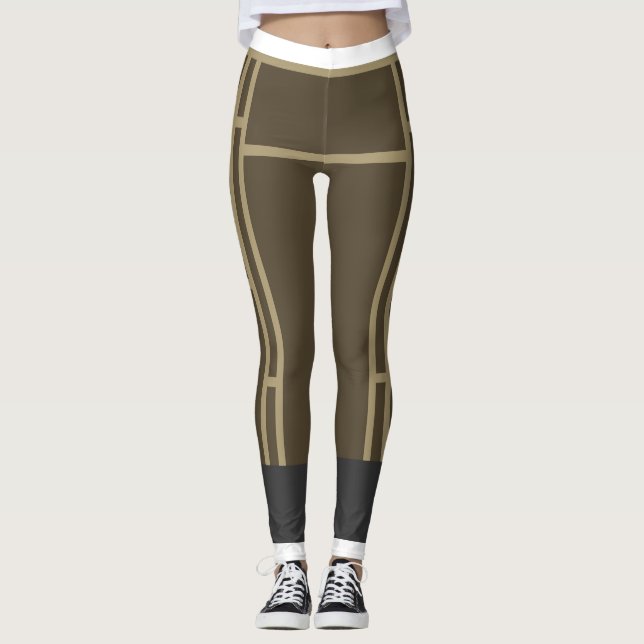 Leggings Mondrian Brown Beige 1 (Frente)