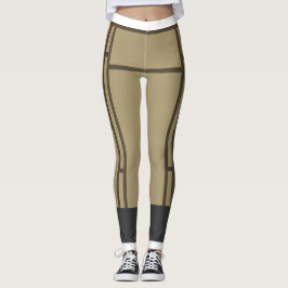 Leggings Mondrian Inspirou Beige Brown 2