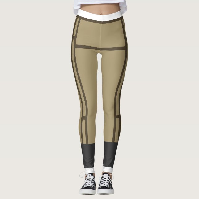 Leggings Mondrian Inspirou Beige Brown 2 (Frente)