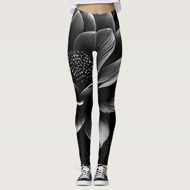 Leggings Moody de Flor Escuro (Frente)