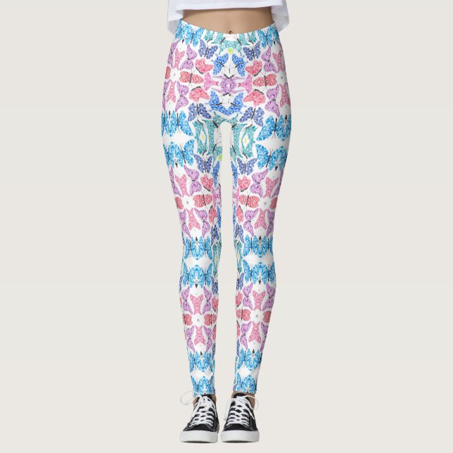 Leggings Mosaico de Borboleta (Frente)