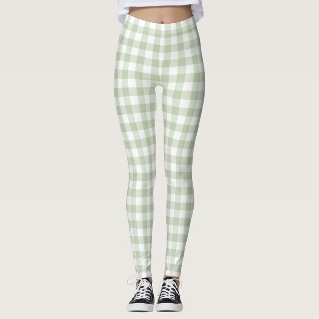 Leggings Mulheres Pastel Gingham (Frente)