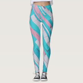 Leggings multiImpressão de padrão Abstrato colorid