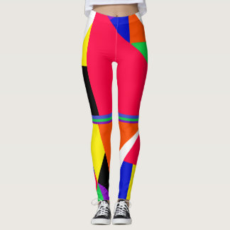 Leggings mundiais de Abstrato de Avryl Fleur