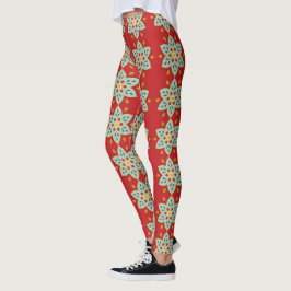 Leggings nas estrelas de Natal - Design do Enfeite