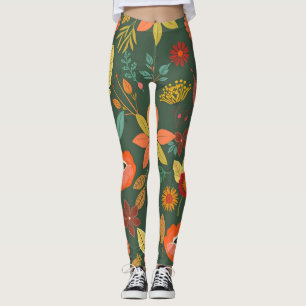 Leggings naturais vibrantes - Impressão digital ar