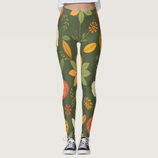 Leggings naturais vibrantes - Impressão digital or