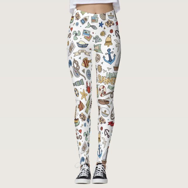 Leggings náuticas litorais, Design costeiras (Frente)