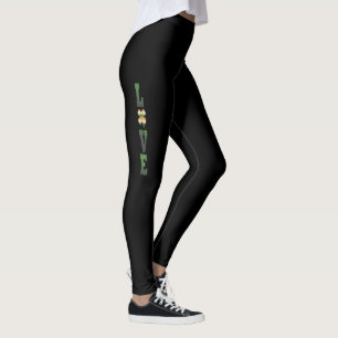 Leggings negras verdes cintilantes - Feriado femin