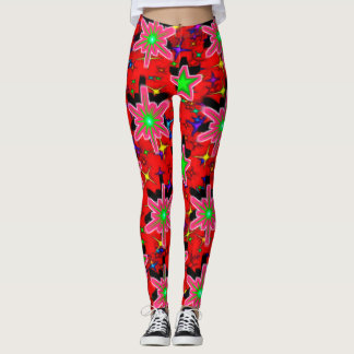 Leggings Neon", "Leggings Florais Vermelhas" ou "P