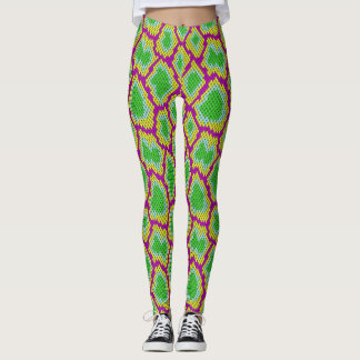 Leggings Neon Reptile Impressão