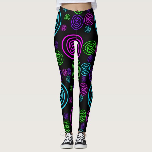 Leggings Neon Swirl (Frente)