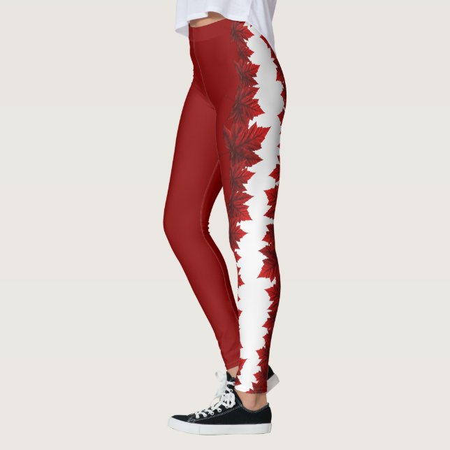 Leggings no Canadá Maple Leaf Team Leggings (Esquerda)