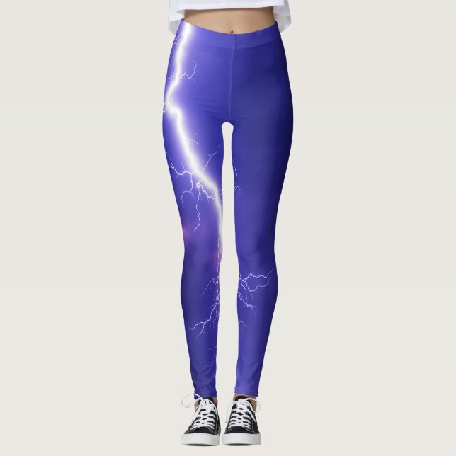 Leggings no estilo de céu azul relâmpago (Frente)