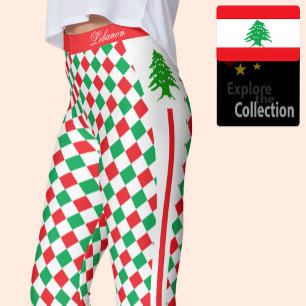 Leggings no Líbano, moda, Bandeira do Líbano
