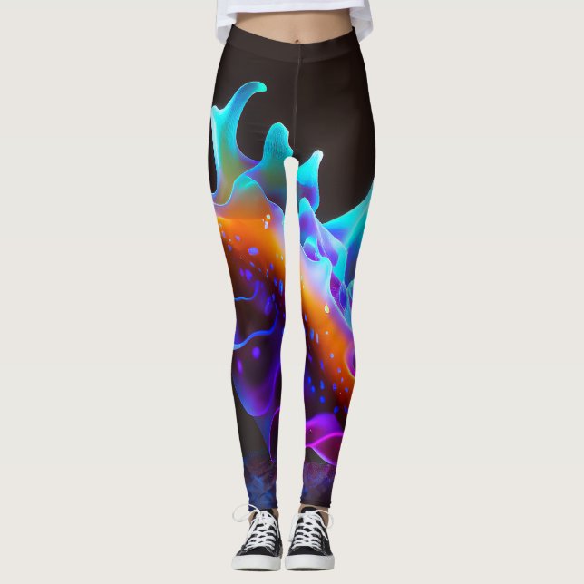 Leggings Nudibranch brilhantes (Frente)