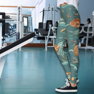 Leggings oceânicas de aventura