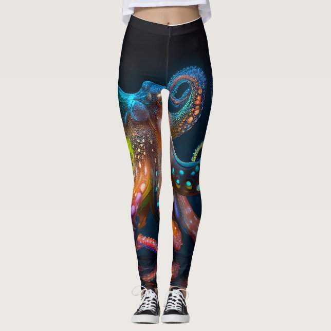 Leggings octopus brilhantes (Frente)