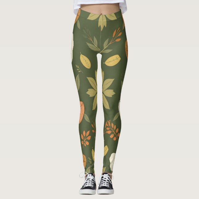 Leggings orgânicas elegantes - Design de Elementos (Frente)