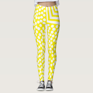 Leggings Ousadas com Bolinhas e Listras em Negrito