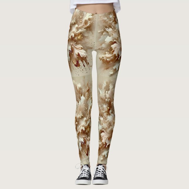 Leggings ~ OUTONO Marrom Bege ~  (Frente)