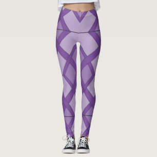 Leggings - Padrão de alcatifa em três tons