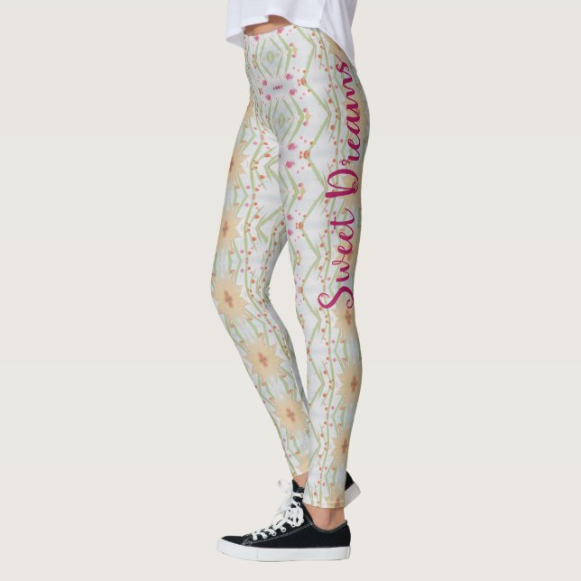 Leggings Padrão De Flor (Esquerda)