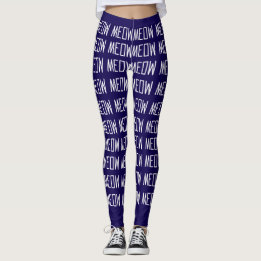 Leggings - Padrão de mensagem de Na moda Meow