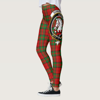 Leggings para Mulheres com Xadrez Crest do Clã Dun