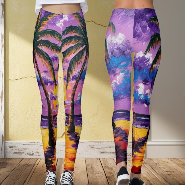 Leggings Paradise Tropical Roxo – Palma do Sol Tr (Criador carregado)