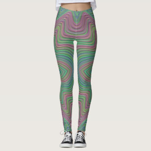 Leggings ~pastel mauve verde azul ~ Original
